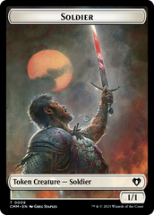 Soldier (0009) // Daretti, Scrap Savant Emblem Double-Sided Token [Commander Masters Tokens] | North Valley Games