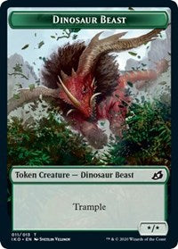 Dinosaur Beast // Human Soldier (003) Double-Sided Token [Ikoria: Lair of Behemoths Tokens] | North Valley Games