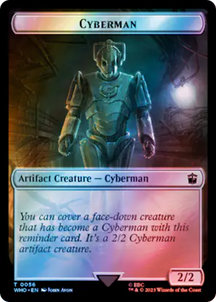 Alien Rhino // Cyberman Double-Sided Token (Surge Foil) [Doctor Who Tokens] | North Valley Games