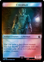 Warrior // Cyberman Double-Sided Token (Surge Foil) [Doctor Who Tokens] | North Valley Games