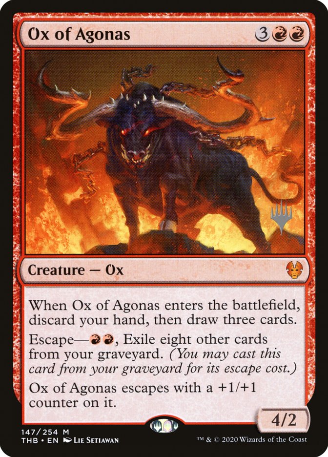 Ox of Agonas (Promo Pack) [Theros Beyond Death Promos] | North Valley Games