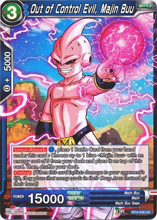 Out of Control Evil, Majin Buu (BT3-048) [Cross Worlds] | North Valley Games