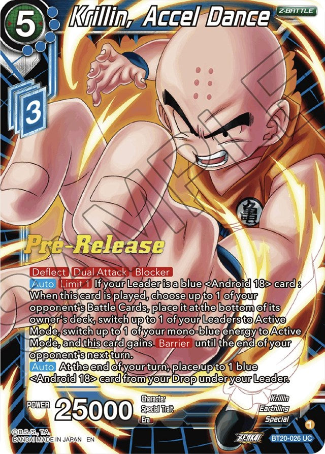Krillin, Accel Dance (BT20-026) [Power Absorbed Prerelease Promos] | North Valley Games