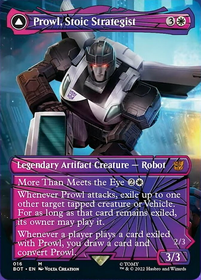 Prowl, Stoic Strategist // Prowl, Pursuit Vehicle (Shattered Glass) [Transformers] | North Valley Games