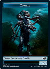 Zombie (008) // Zombie (005) Double-Sided Token [Innistrad: Crimson Vow Tokens] | North Valley Games