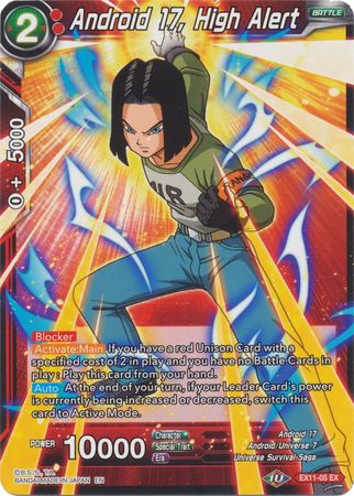 Android 17, High Alert (EX11-05) [Universe 7 Unison] | North Valley Games
