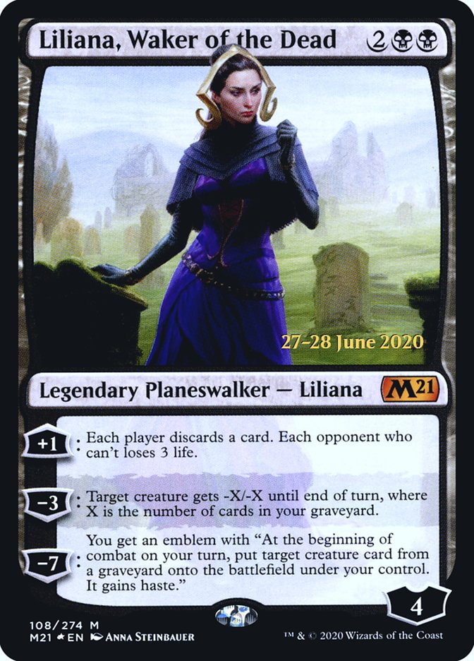 Liliana, Waker of the Dead [Core Set 2021 Prerelease Promos] | North Valley Games