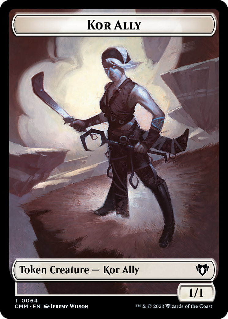 Wall // Kor Ally Double-Sided Token [Commander Masters Tokens] | North Valley Games