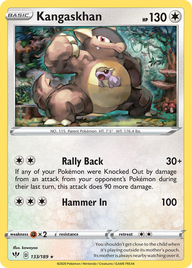 Kangaskhan (133/189) (Theme Deck Exclusive) [Sword & Shield: Darkness Ablaze] | North Valley Games