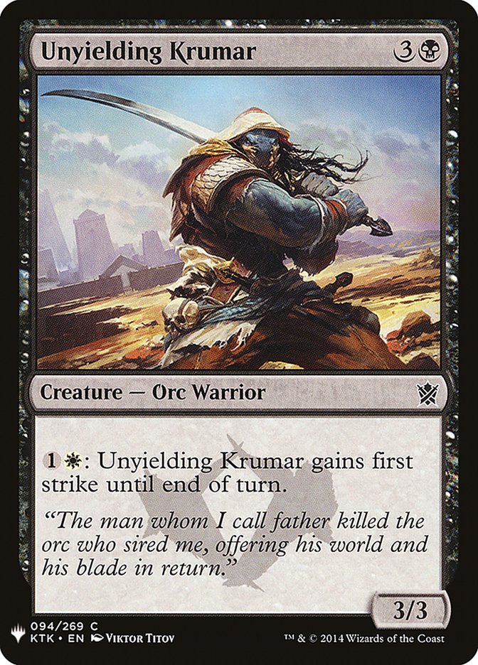 Unyielding Krumar [Mystery Booster] | North Valley Games
