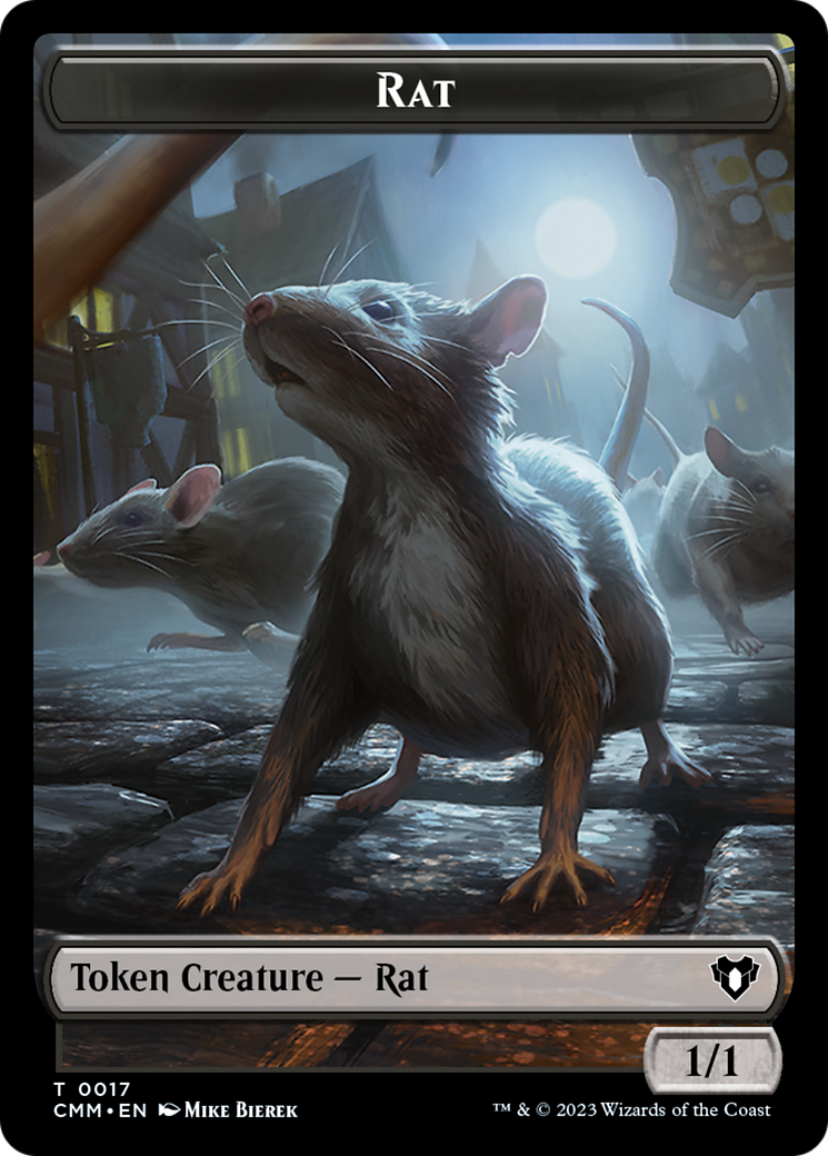Eldrazi Spawn // Rat Double-Sided Token [Commander Masters Tokens] | North Valley Games