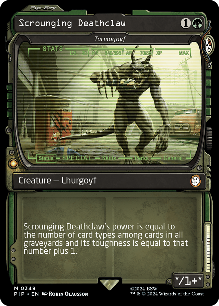 Scrounging Deathclaw - Tarmogoyf (Showcase) [Fallout] | North Valley Games