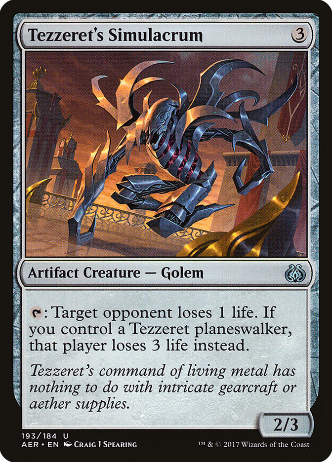 Tezzeret's Simulacrum [Aether Revolt] | North Valley Games
