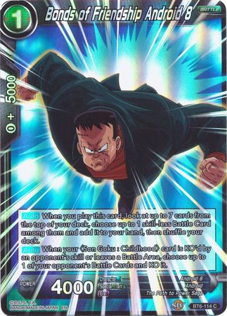 Bonds of Friendship Android 8 (Reprint) (BT6-114) [Battle Evolution Booster] | North Valley Games