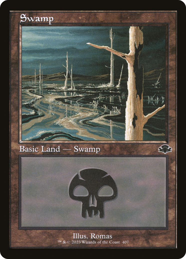 Swamp (407) (Retro) [Dominaria Remastered] | North Valley Games