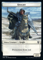 Zombie Knight // Knight Double-Sided Token [Dominaria United Commander Tokens] | North Valley Games