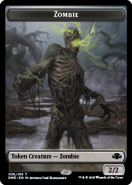 Zombie // Marit Lage Double-Sided Token [Dominaria Remastered Tokens] | North Valley Games
