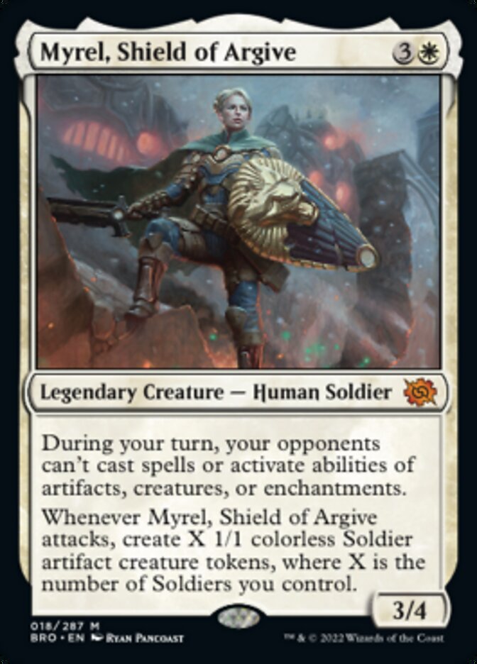 Myrel, Shield of Argive (Promo Pack) [The Brothers' War Promos] | North Valley Games