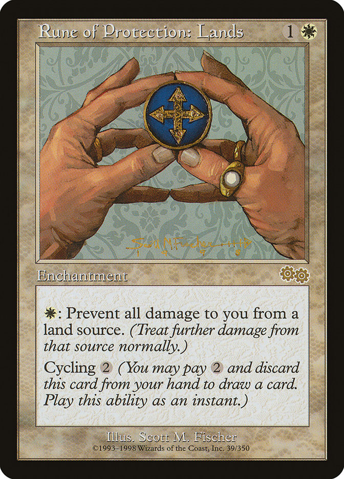 Rune of Protection: Lands [Urza's Saga] | North Valley Games