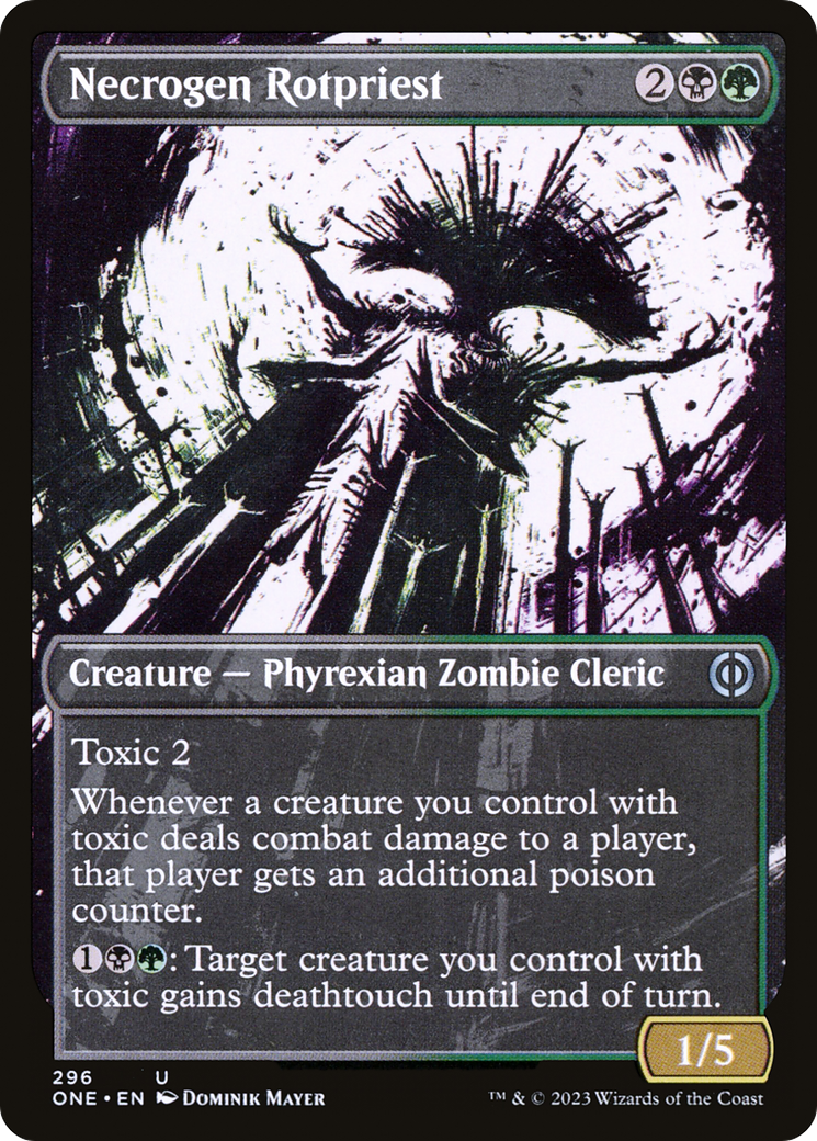 Necrogen Rotpriest (Borderless Ichor) [Phyrexia: All Will Be One] | North Valley Games