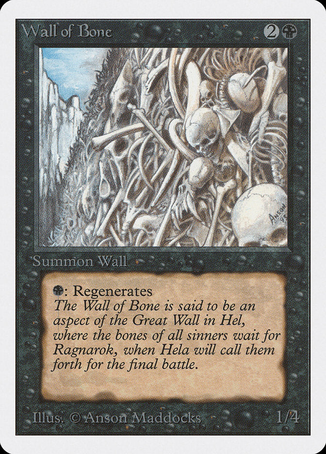 Wall of Bone [Unlimited Edition] | North Valley Games