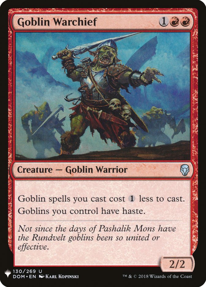 Goblin Warchief [The List] | North Valley Games