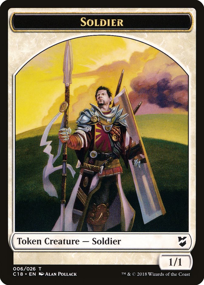 Mask // Soldier Double-Sided Token [Commander 2018 Tokens] | North Valley Games