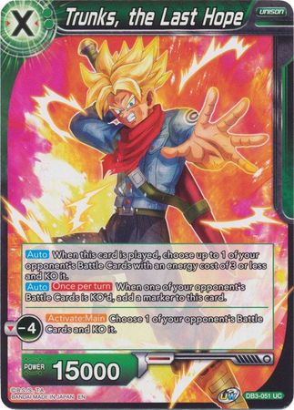 Trunks, the Last Hope (DB3-051) [Giant Force] | North Valley Games