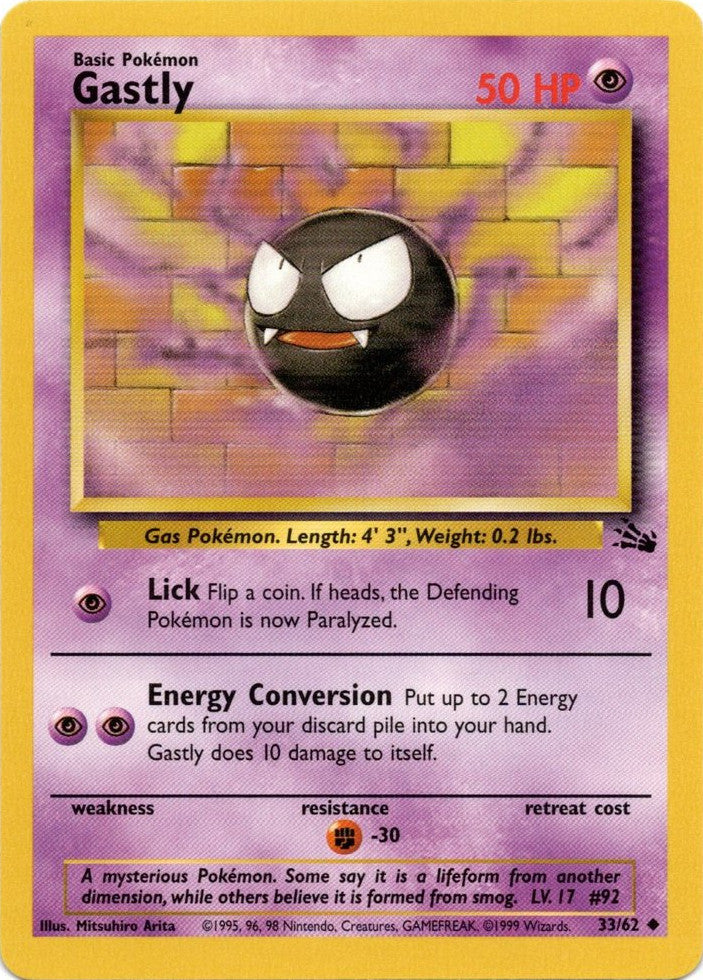 Gastly (33/62) [Fossil Unlimited] | North Valley Games