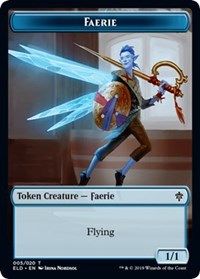 Faerie // Food (17) Double-Sided Token [Throne of Eldraine Tokens] | North Valley Games