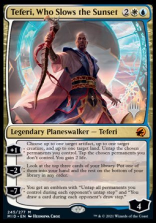 Teferi, Who Slows the Sunset (Promo Pack) [Innistrad: Midnight Hunt Promos] | North Valley Games
