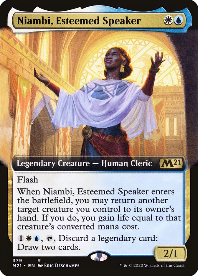 Niambi, Esteemed Speaker (Extended Art) [Core Set 2021] | North Valley Games