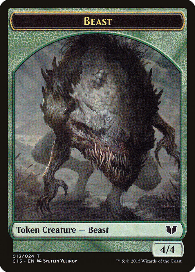 Beast // Snake (017) Double-Sided Token [Commander 2015 Tokens] | North Valley Games