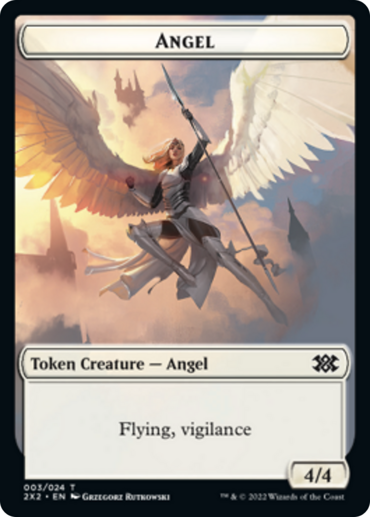 Egg // Angel Double-Sided Token [Double Masters 2022 Tokens] | North Valley Games