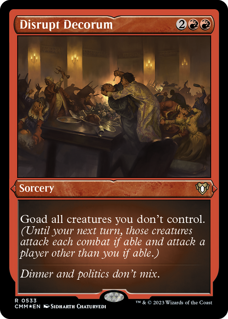 Disrupt Decorum (Foil Etched) [Commander Masters] | North Valley Games