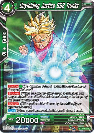 Unyielding Justice SS2 Trunks (BT3-061) [Cross Worlds] | North Valley Games