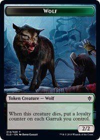 Wolf // Food (16) Double-Sided Token [Throne of Eldraine Tokens] | North Valley Games