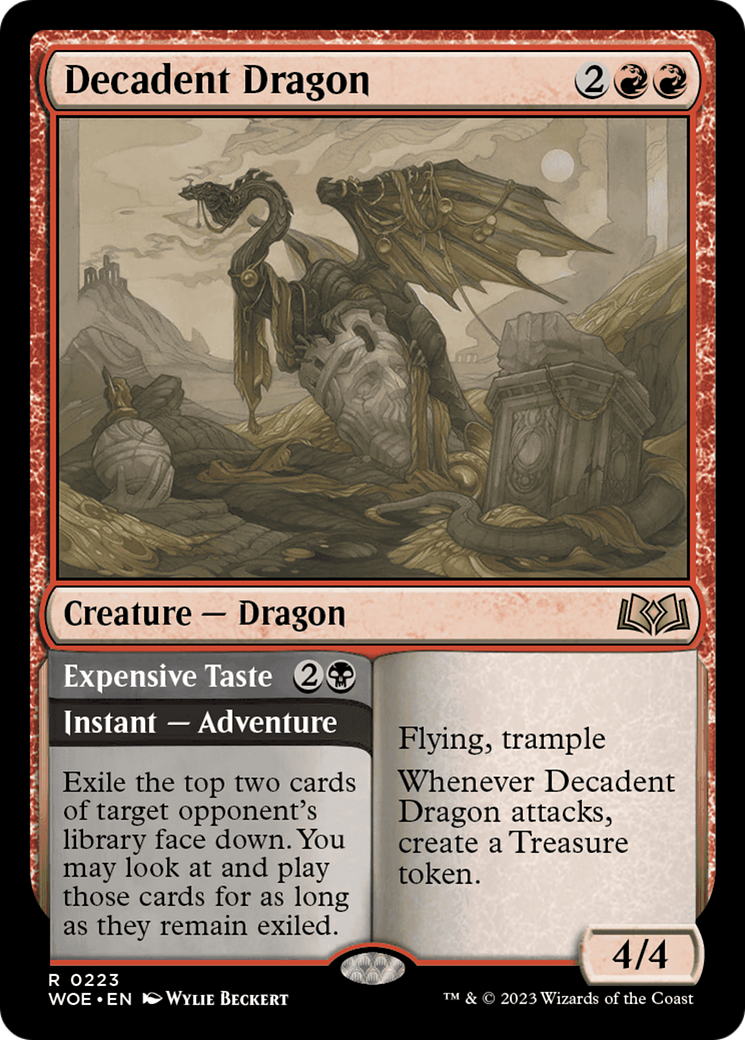 Decadent Dragon // Expensive Taste [Wilds of Eldraine] | North Valley Games