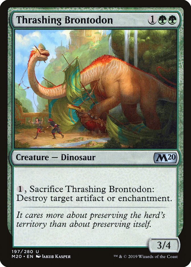Thrashing Brontodon [Core Set 2020] | North Valley Games