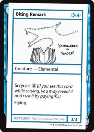 Biting Remark (2021 Edition) [Mystery Booster Playtest Cards] | North Valley Games