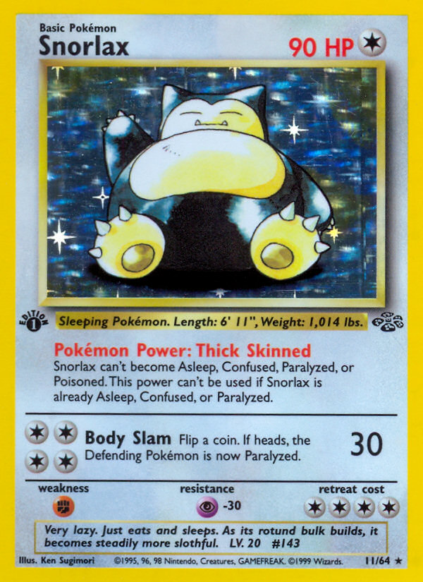 Snorlax (11/64) [Jungle 1st Edition] | North Valley Games