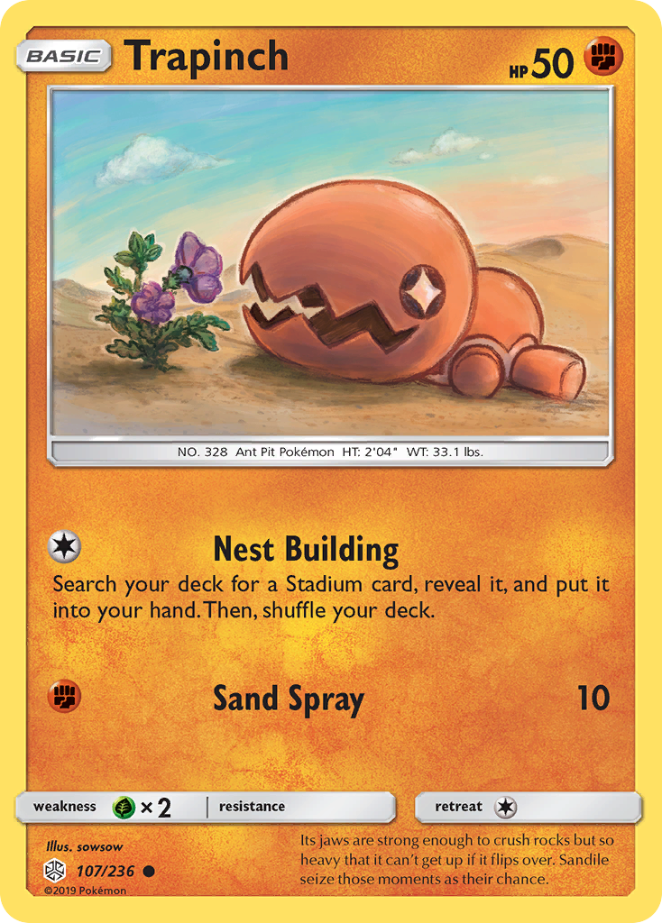 Trapinch (107/236) [Sun & Moon: Cosmic Eclipse] | North Valley Games