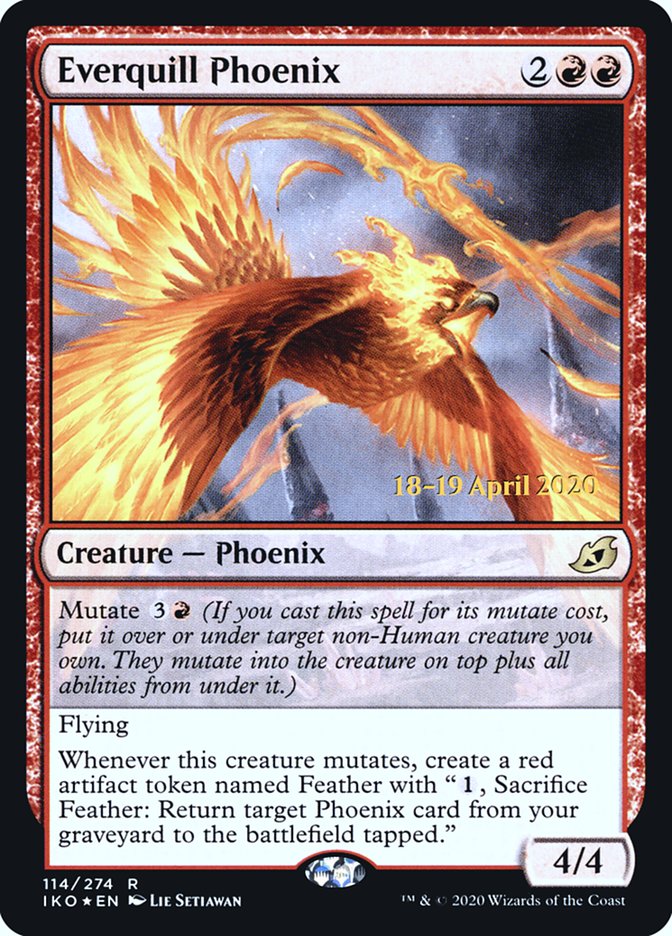 Everquill Phoenix [Ikoria: Lair of Behemoths Prerelease Promos] | North Valley Games