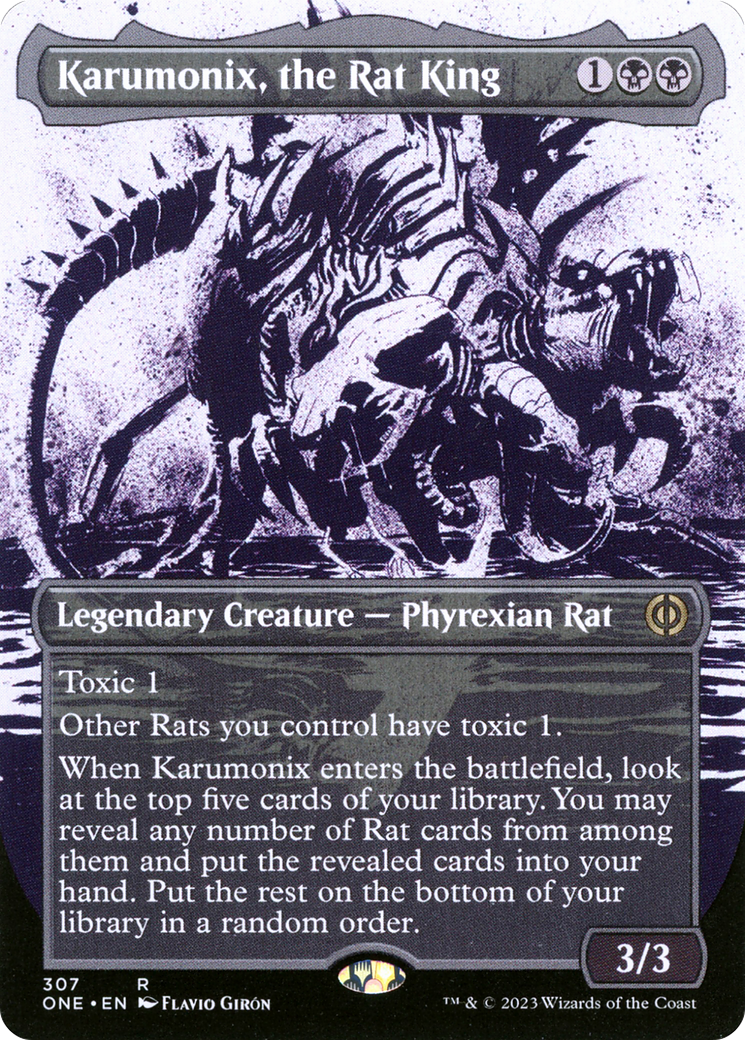 Karumonix, the Rat King (Borderless Ichor) [Phyrexia: All Will Be One] | North Valley Games
