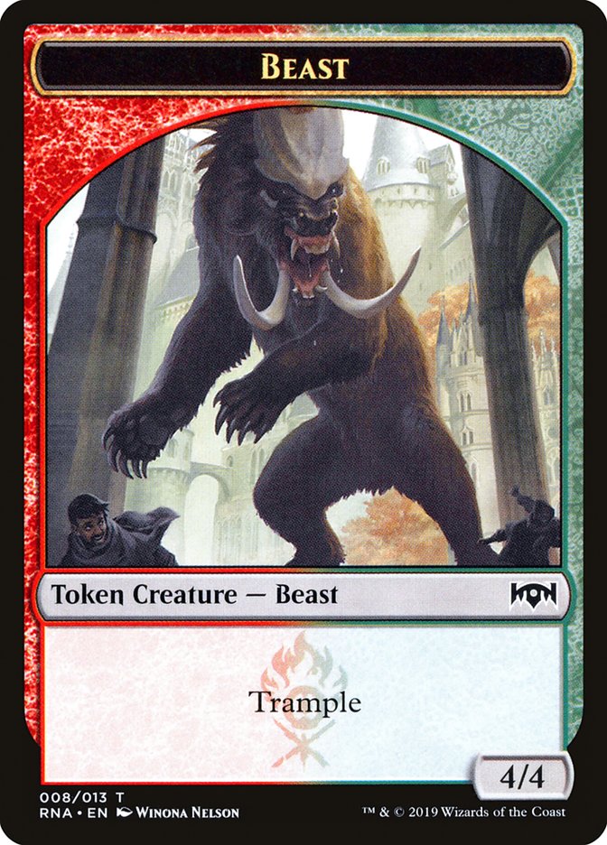 Beast Token [Ravnica Allegiance Tokens] | North Valley Games