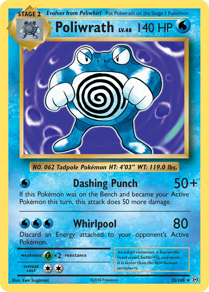 Poliwrath (25/108) (Theme Deck Exclusive) [XY: Evolutions] | North Valley Games