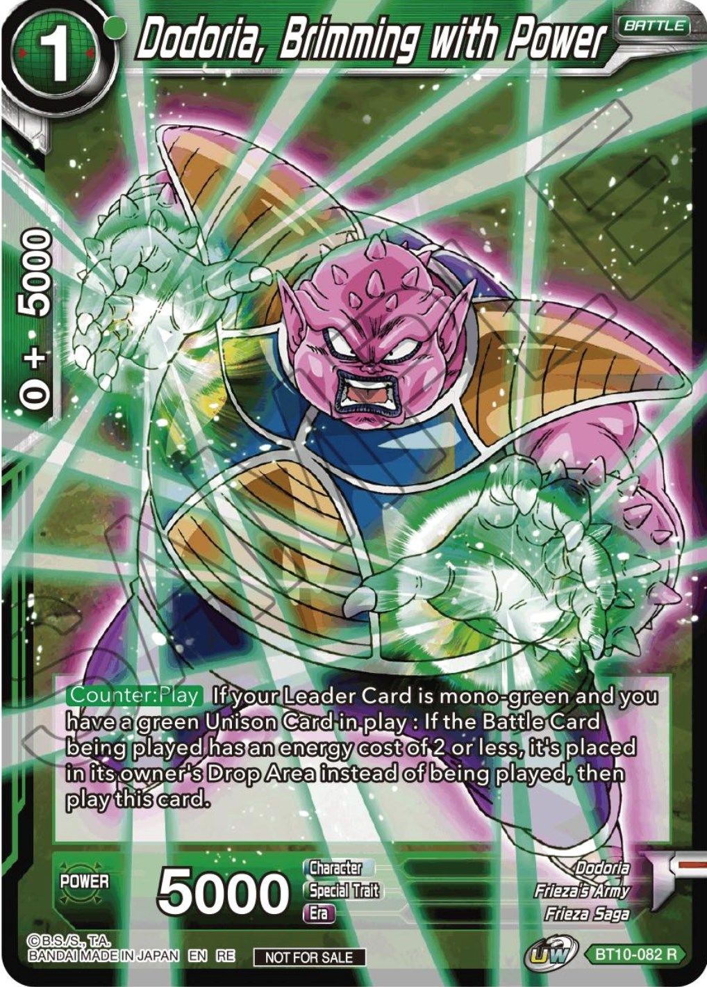 Dodoria, Brimming with Power (Championship Selection Pack 2023 Vol.1) (BT10-082) [Tournament Promotion Cards] | North Valley Games