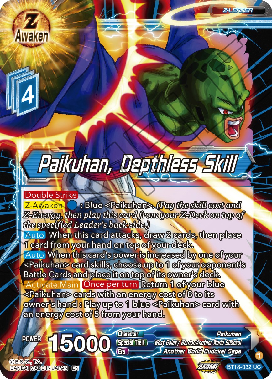 Paikuhan, Depthless Skill (BT18-032) [Dawn of the Z-Legends] | North Valley Games
