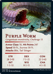 Purple Worm Art Card [Dungeons & Dragons: Adventures in the Forgotten Realms Art Series] | North Valley Games