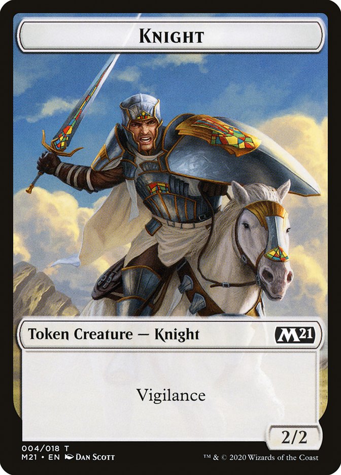 Beast // Knight Double-Sided Token [Core Set 2021 Tokens] | North Valley Games